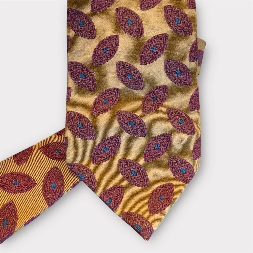 COACH Gold and Burgundy Men’s Tie
